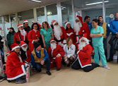 I Babbo Natale in moto in visita al reparto di pediatria